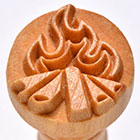 MKM Campfire 2.5cm wood stamp